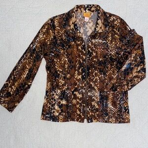 Ruby Rd. Multicolor Animal Print Top